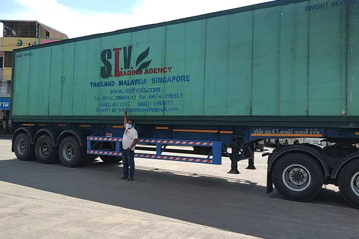 Export shipment coordinated with a regional logistics partner